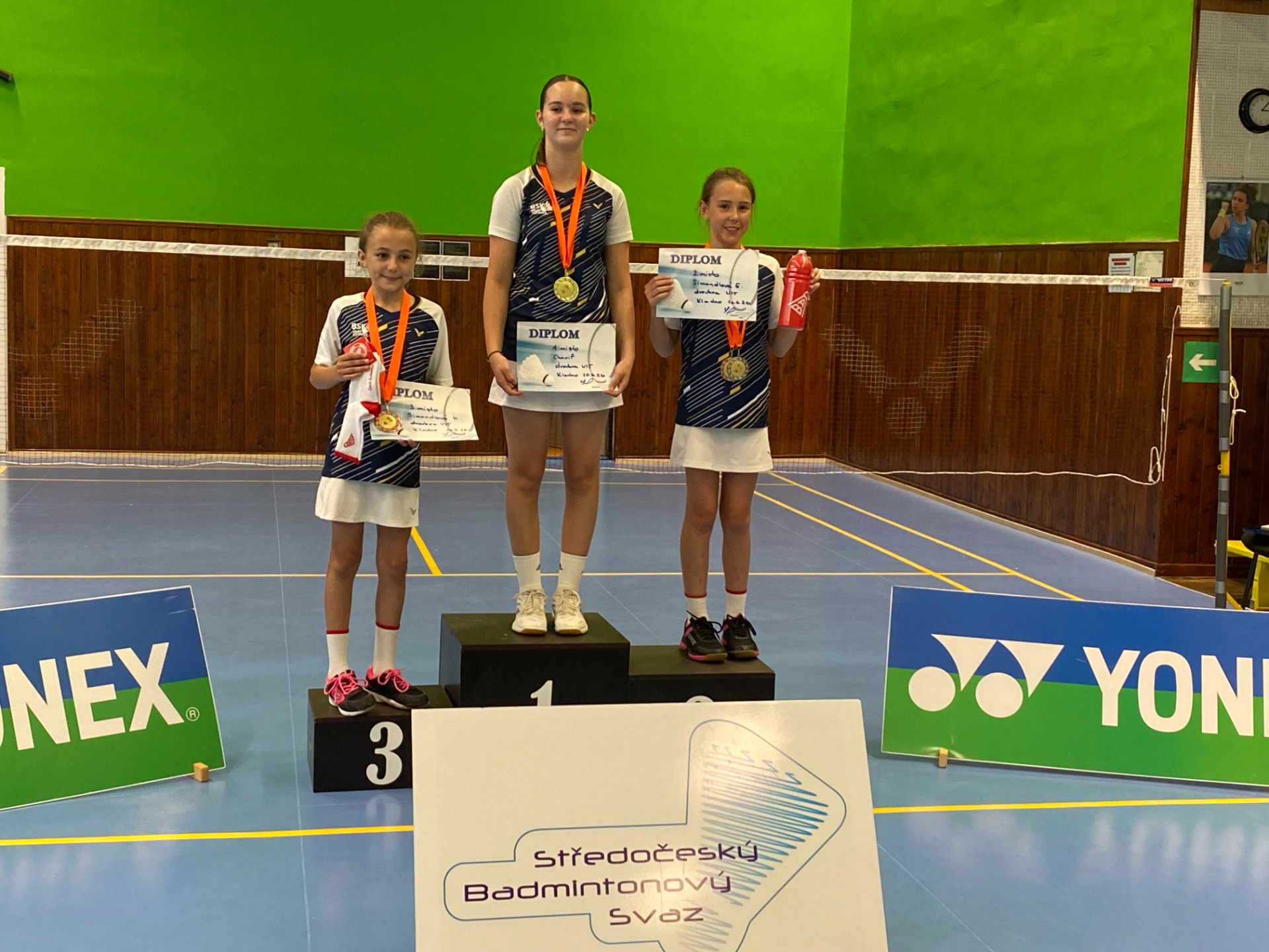 1. místo Louisa Charif, 2. místo Ema Simandlová, 3. místo Kristýna Simandlová